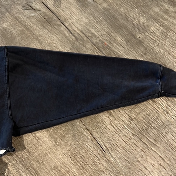 Faded black, Brandy Melville collared sweatshirt. Croppd. Almost new. - Picture 4 of 5